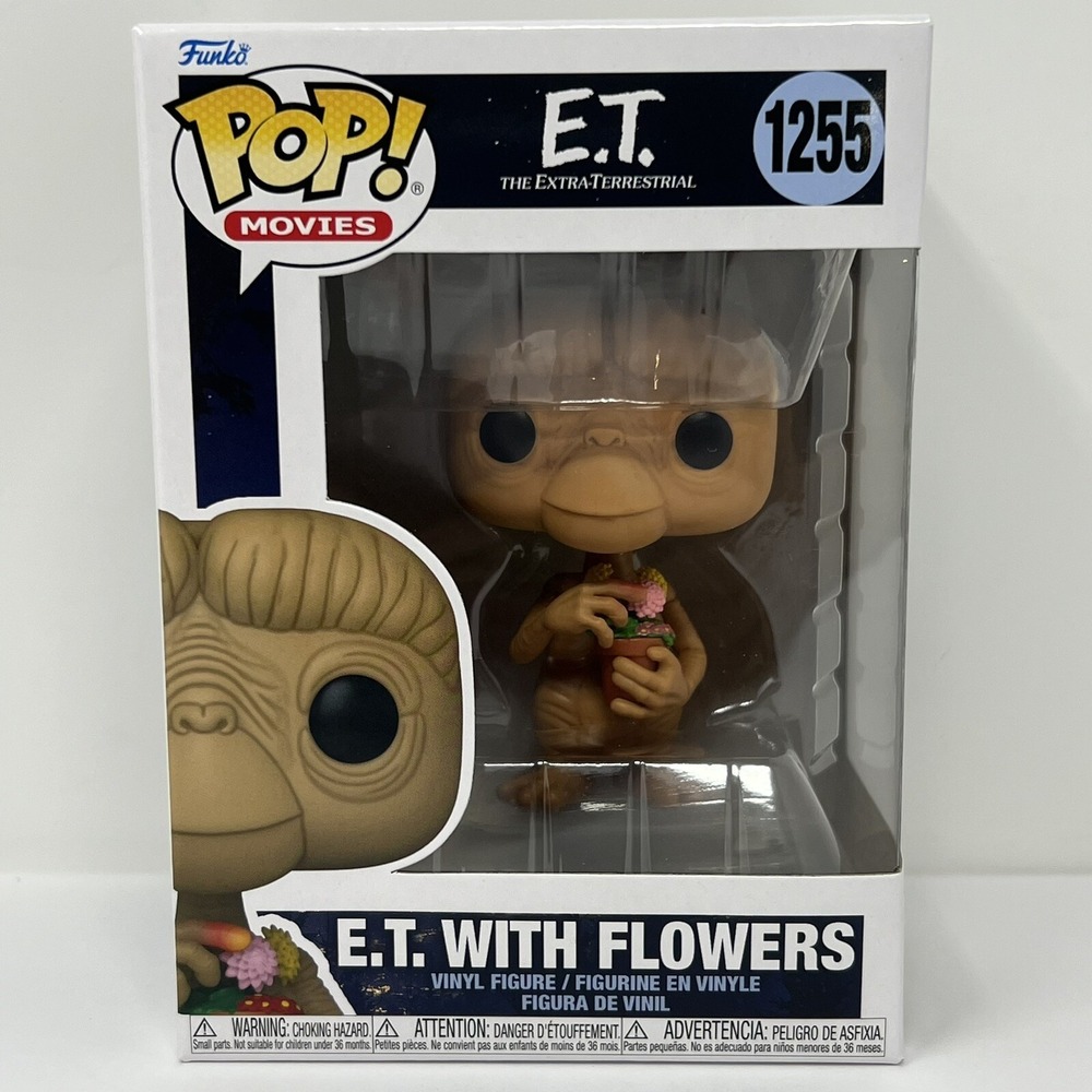 Funko Pop! Movies: E.T. And Elliot - E.T with flowers #1255 and Elliot #1256 NIB - Picture 9 of 16